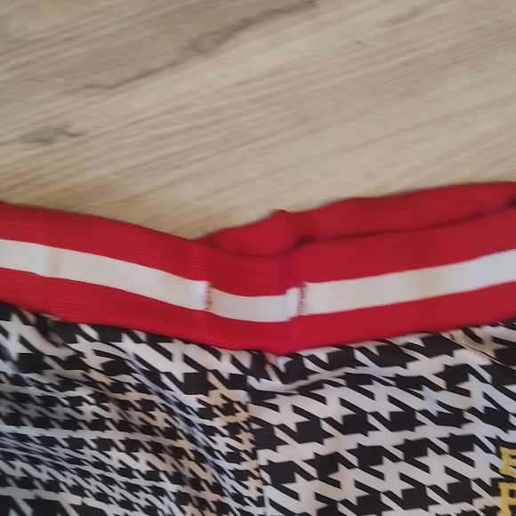 Baby Phat Black and White Houndstooth Leggings with Red Trim Ladies Large - Picture 3 of 9